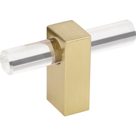 Jeffrey Alexander 2-3/8In. Overall Length Brushed Gold SpencerIn.tIn. Knob 578T-BG